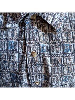 Vintage 1980's Wild Print Shirt Mens XL Summer OG Hip Hop Club